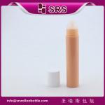 SRS cosmetic empty 20ml plastic perfume roll on bottle with steel roller ball