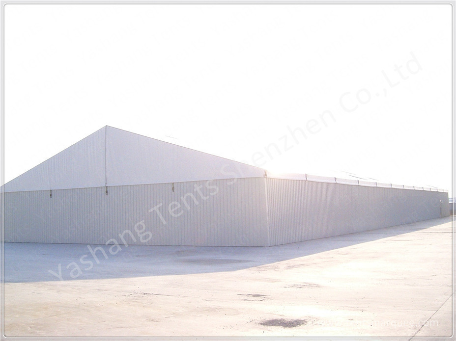 8M Height PVC Warehouse Storage Tent Anti-ultraviolet A-Shaped Roof Top Style