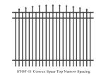 Convex Crimped Top Spear narrow Speacing Garrison Security Steel Fence Panels