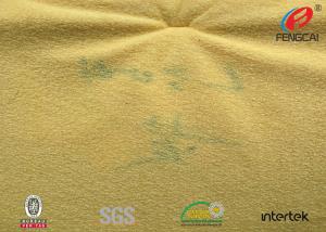 Wholesale Super Soft Mustard Yellow Velvet Upholstery Fabric For Baby Blanket / Home Textile from china suppliers
