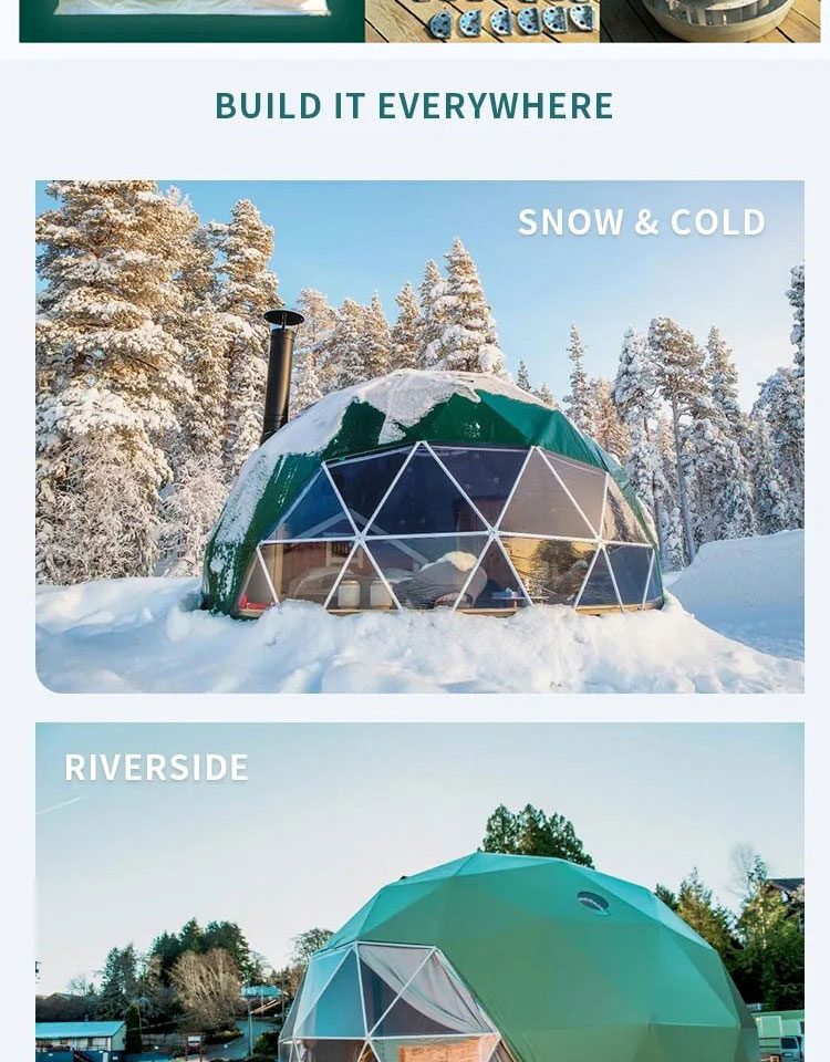 Waterproof Inflatable Dome Tent House Customized 6m Geodesic Dome Tent