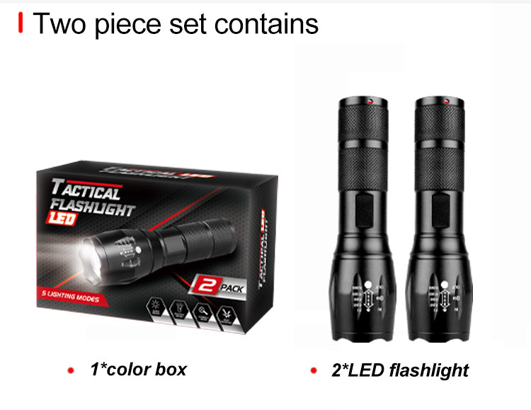 Camping Tactical Torch Outdoor Working Light IP65 Multifunction Emergency Flashlight