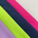 Yarn Dyed Woven Polyester Single Jersey Knitted Fabric 4 Way Stretch 80-90gsm
