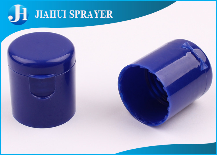 Customized Easy Open Plastic Flip Top Caps Hot Stamping Frosting For Dispensing Shampoo