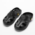 Black Non Slip Food Industry Footwear Lab Cleanroom ESD SPU Antistatic Slippers