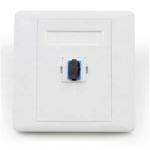 Indoor / Outdoor Fiber Optic Plate Wall Mounted Type Compact Size 4 Cores