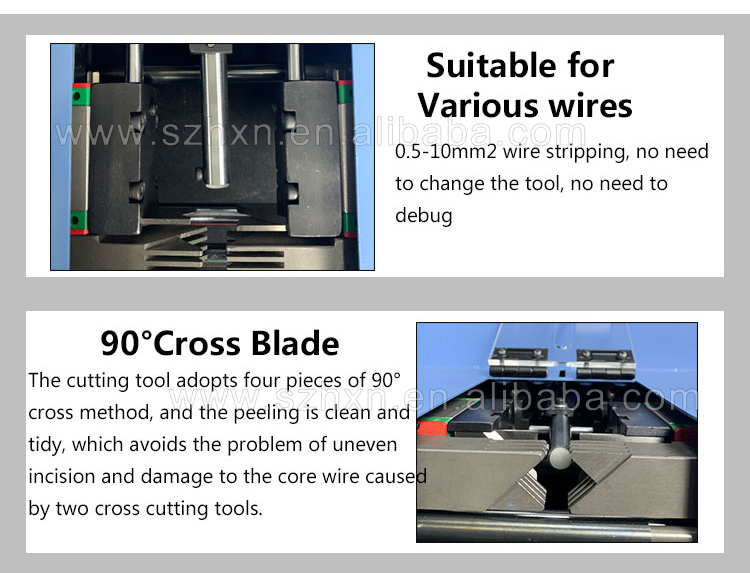 1500-2000 Pieces/h Wire Stripping Machine Non-Adjustable Knife User-Friendly Design