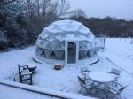 White Outdoor Inflatable Camping Geodesic Dome Tent Waterproof PVC Prefab