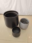 Round Shape Fiberglass Flower Pots GRP Planter Box for Hotel Outdoor Indoor