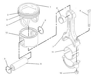 1077553 Crown A Engine 107-7553 Ring 6I497 Ring Piston Oil 4Mm Cylinder Liner 6I
