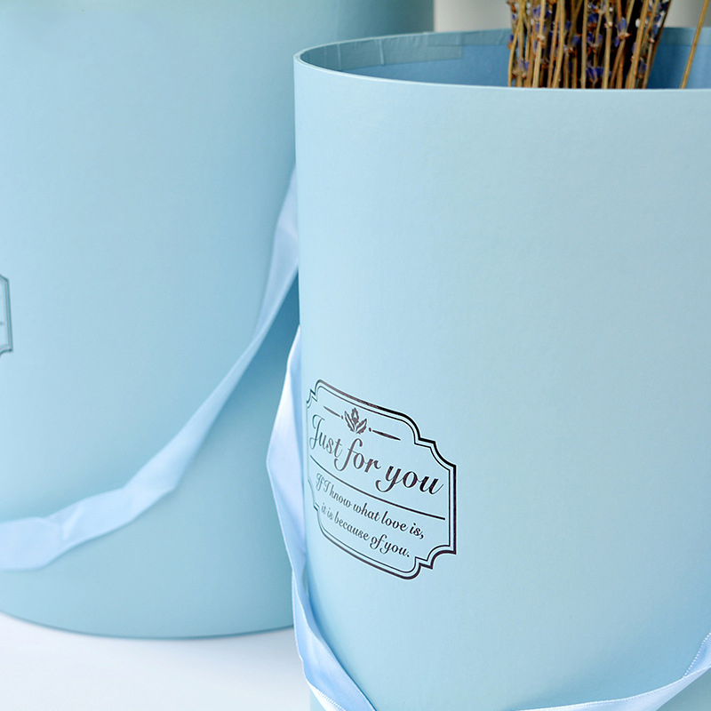 Customized Square Tube Circle Round Hat Flower Gift Packing Box With Lid Anniversary