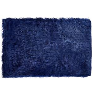 Wholesale Navy Colour Polyester Area Rugs / Faux Sheepskin Area Rug from china suppliers