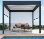 Outdoor Waterproof Motorized Aluminum Patio Pavilion Gazebo