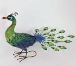 Iron Peacock Multicolor Weatherproof Animal Garden Figurines for Your Outdoor