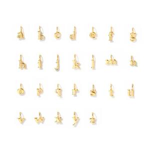 Wholesale 18k Gold Plated 925 Sterling Silver Metal 26 Alphabet Initial Letter Charm Necklaces from china suppliers