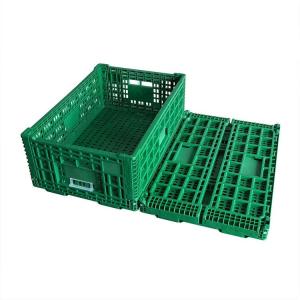 Wholesale Green Collapsible Fruit Plastic Crates Portable For Home Shopping from china suppliers