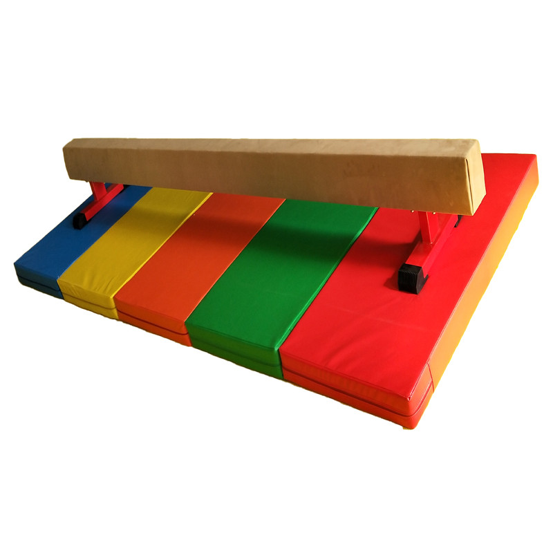 Eco Friendly Kids Gymnastics Beam Width 10CM With Soft PVC Material Mat