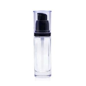 Wholesale Luxury Round 30ml Cosmetics Packaging Glass Liquid Foundation Bottle With Beauty Pump from china suppliers