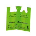 Rolled Compostable Retail T Shirt Bags For Shops Market Stalls Convenience
