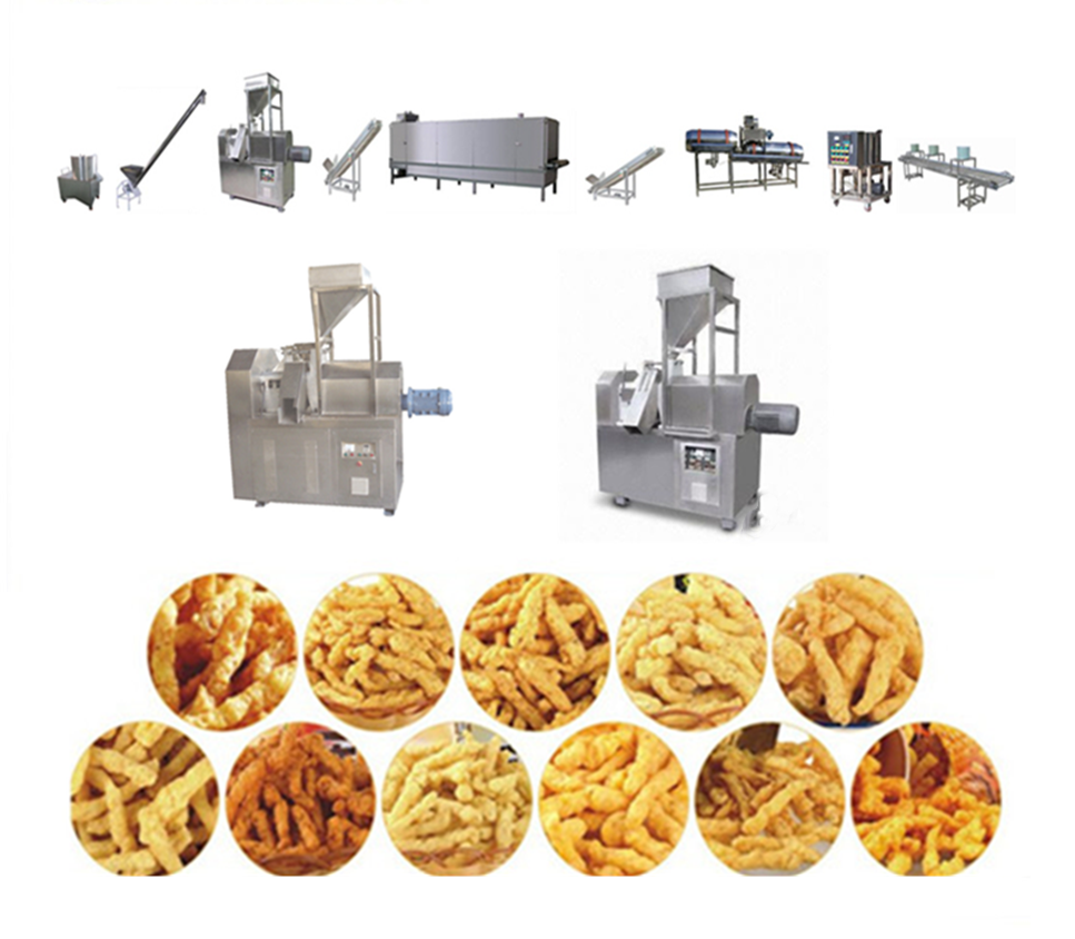 Automatic Extruded Corn Puff Production Line Puff Food Processing Machine