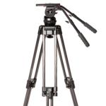 Double Handle Carbon Fiber Camera Teleprompter Tripod for Professional Video