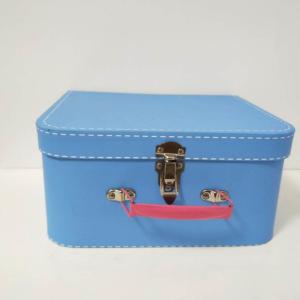 Wholesale Blue Color Baby 157gsm 200gsm Coated Paper Materials Cardboard Suitcase Box from china suppliers