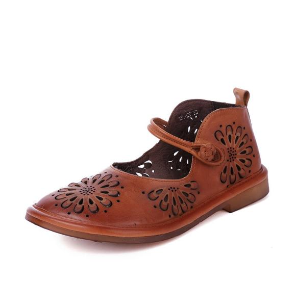 S404 Leather Shoes Handmade Toe Layer Cowhide High Quality Women'S Shoes Custom