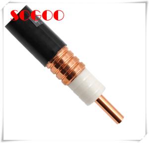 Wholesale Telecom Custom Rf Cables With Black PE Jacket , 1/2&quot; Copper Rf Coaxial Cable from china suppliers