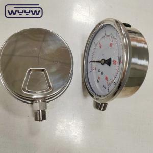 Wholesale High Accuracy Liquid Filled Vacuum Gauge Stainless Steel Bourton Tube ±1.6% Of Full Scale from china suppliers