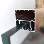 Brushed Glass Guardrail Aluminum Handrail for Modern Buildings