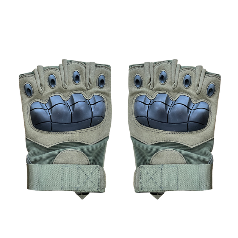 Green Customized Half Finger SKI Protection Training Gloves for Protection