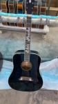 Miniature Acoustic Guitar ELVIS PRESLEY Dove Ebony Custom Black