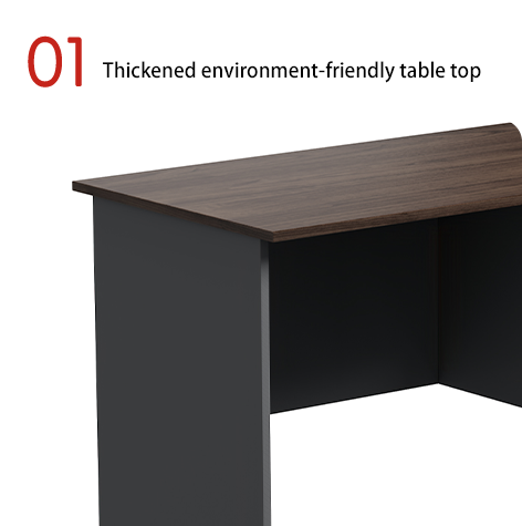 Double-Drawer Wood Desk with Storage Wall Cabinet for Apartment Dormitory Factory wholesale
