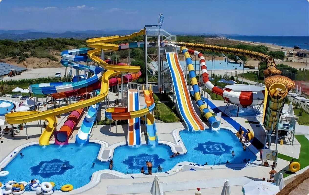 OEM Water Park Playground Pool Fiberglass Water Slide For Children