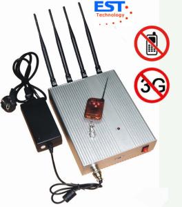 Wholesale 3G Mobile Phone Remote Control Jammer / Blocker EST-505B With 4 Antenna from china suppliers