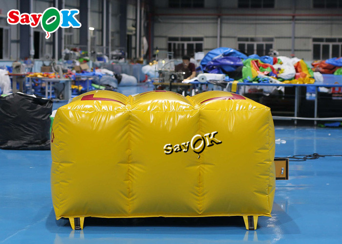 2x2x1mH Custom Inflatable Products Yellow Fire Fighting Airbag Emergency Rescue Safety Air Cushion