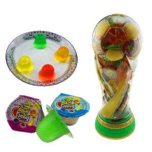 Wholesale World Cup Shape Fruity Pudding Sweets Apple Strawberry Blueberry Flavor from china suppliers