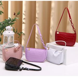 Wholesale 2024 Korean Alligator Underarm Zipper Bag PU Ladies Shoulder Bag for All Seasons from china suppliers