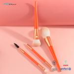 Protable Dual Ended Makeup Brush Set Soft Bristles 4pcs Makeup Brush