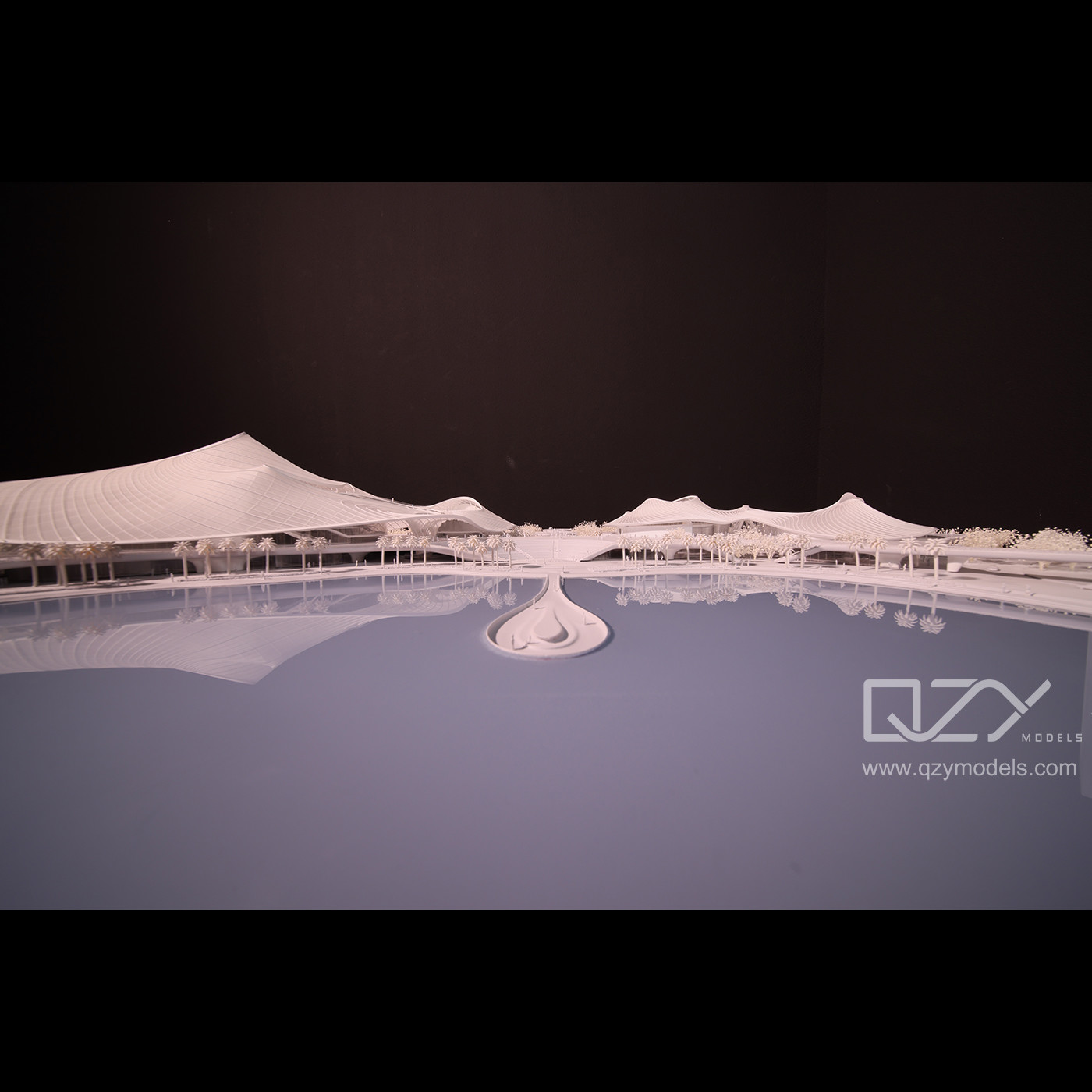 MAD Architecture Designed Foshan Nanhai Art Center 1/300 Display Model Water Design Models