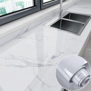 Wholesale ECO White Marble Effect Wallpaper 10m Waterproof Oil Proof Wallpaper from china suppliers