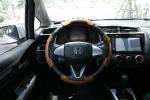 13 Inch Nubuck Leather Steering Wheel Cover , Universal Steering Wheel Cover
