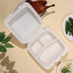 38oz 1050ml Plastic Food Packing Box Takeout MFPP Hinged Lid Microwavable