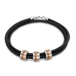 75MM 304 Stainless Steel Leather Mens Engraved Bracelets