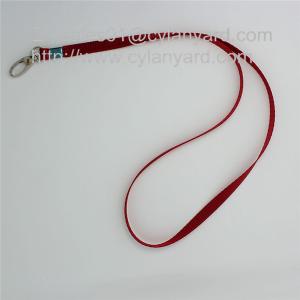 Wholesale Cheap blank nylon neckstrap with metal sheet crimp from china suppliers