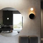 Golden Wall Sconce Lights Fixture Nordic Ring Bedside Lamps wall mount ring