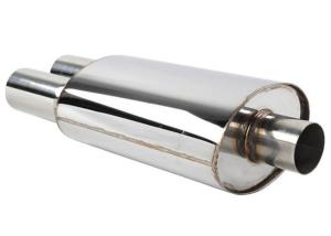 Wholesale Polished Stainless Steel Muffler Tips Oval Shape Center / Dual Configuration 2.25 Outlet from china suppliers