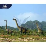 Sensor Remote Realistic Dinosaur Statues Belly breathing For Kids Weather