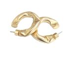 Customize Thick Brass Hoop Earrings Polished Small Brass Hoop Earrings