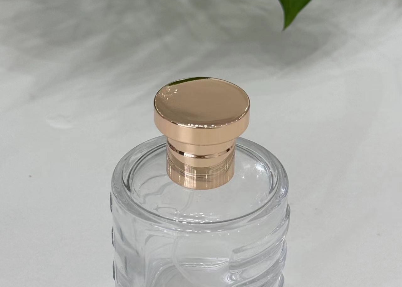 Simple High-End Zinc Alloy Shiny Gold Perfume Bottle Caps Perfume Cap